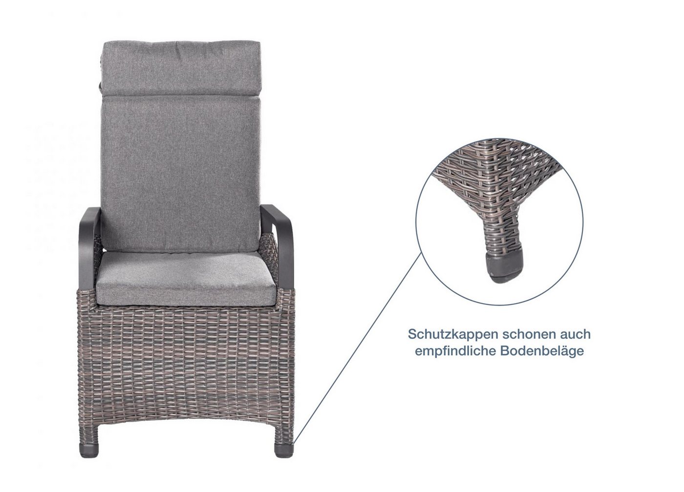 LC Garden Garten-Essgruppe Komido« Dining Set I Sitzgruppe Gartenset omega braun, (Set, 7-tlg), ausziehbarer Tisch Bild 3