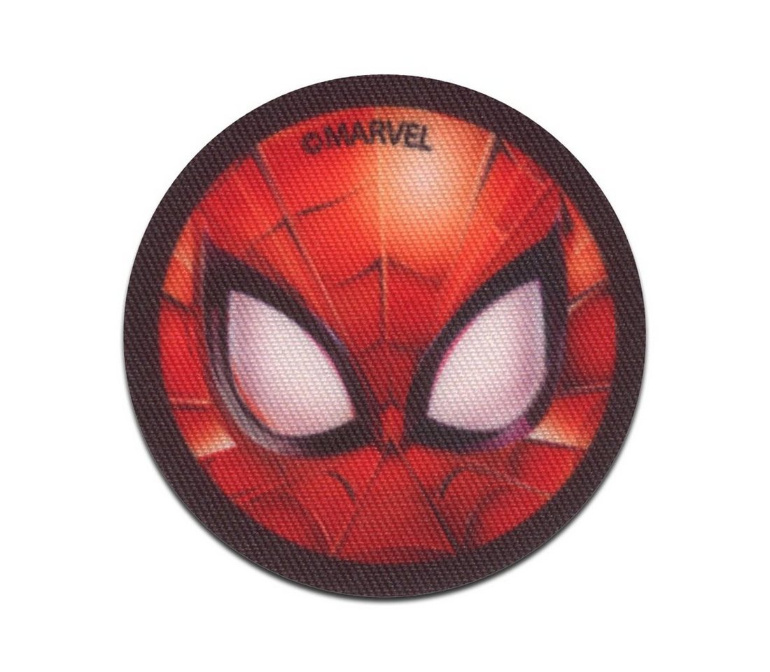 MARVEL Aufnäher Bügelbild, Aufbügler, Applikationen, Patches, Flicken, zum aufbügeln, Polyester, Spiderman Symbol - Größe: 6,3 x 6,3 cm Bild 2