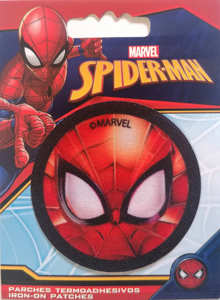 MARVEL Aufnäher Bügelbild, Aufbügler, Applikationen, Patches, Flicken, zum aufbügeln, Polyester, Spiderman Symbol - Größe: 6,3 x 6,3 cm Bild 4