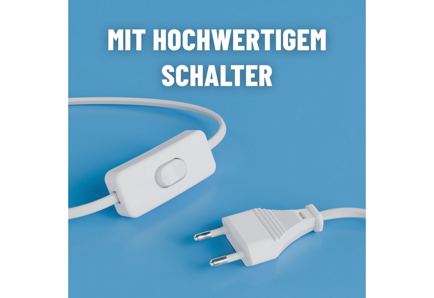 greate. Lampenfassung 2x Lampenfassung E27, mit Stecker Kabel & Schalter, 5 m, max. 60W 250V, (2-St) Bild 5