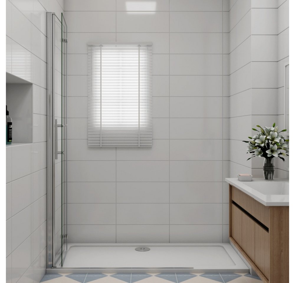 Duschparadies Dusch-Falttür 195cm Walkin Scharniertür Falttür Duschabtrennung Duschtür, 110x195 cm, Easyclean Sicherheitsglas, beidseitig montierbar Bild 4