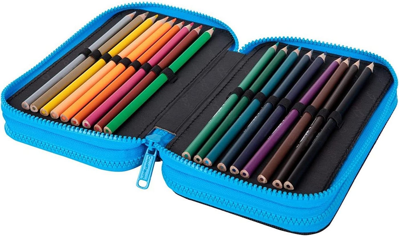 GOLDKIDS Federmäppchen COOLPACK XXL Federtasche, (Federmappe 44-teilig, 1-tlg., gefüllte Schüleretui 3-stöckig 20 x 13,5), x 7 cm Jungen Mädchen Bild 2