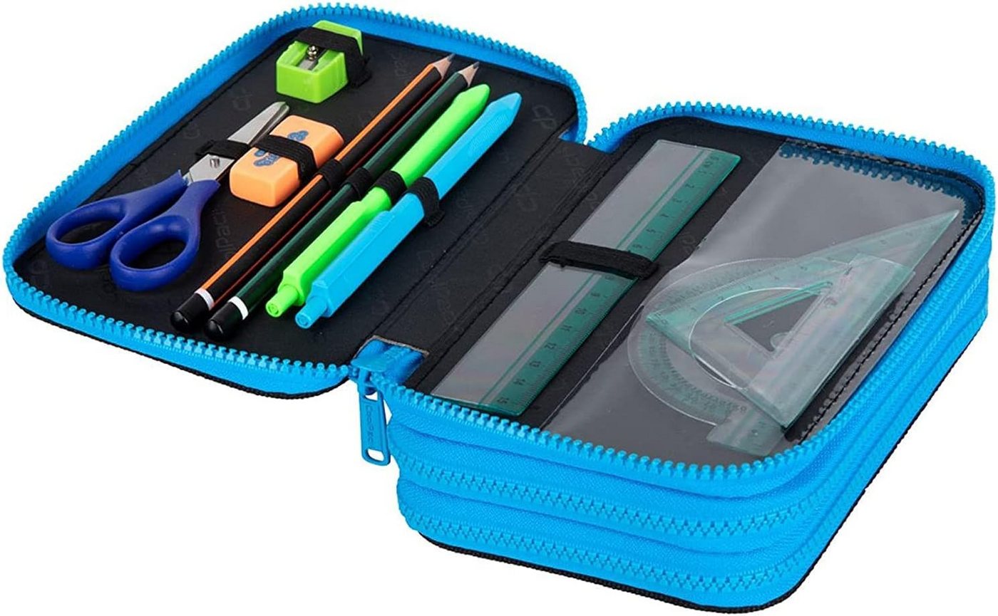 GOLDKIDS Federmäppchen COOLPACK XXL Federtasche, (Federmappe 44-teilig, 1-tlg., gefüllte Schüleretui 3-stöckig 20 x 13,5), x 7 cm Jungen Mädchen Bild 3