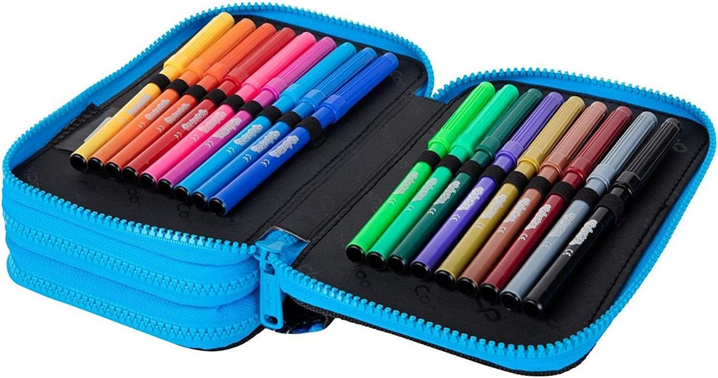 GOLDKIDS Federmäppchen COOLPACK XXL Federtasche, (Federmappe 44-teilig, 1-tlg., gefüllte Schüleretui 3-stöckig 20 x 13,5), x 7 cm Jungen Mädchen Bild 4