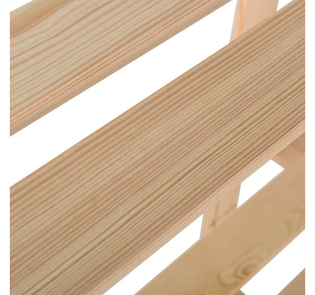 furnicato Aktenregal Massivholz Regal 60 x 28,5 x 90 cm in Naturfarbe mit 3 Regalböden, 1-tlg., Stabiles Standregal mit integriertem Kippschutz für das Badezimmer Bild 3