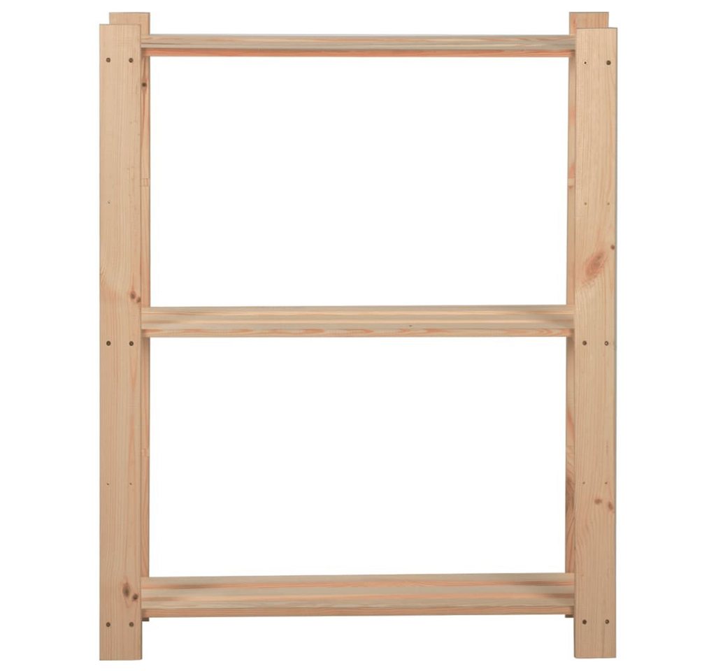 furnicato Aktenregal Massivholz Regal 60 x 28,5 x 90 cm in Naturfarbe mit 3 Regalböden, 1-tlg., Stabiles Standregal mit integriertem Kippschutz für das Badezimmer Bild 4