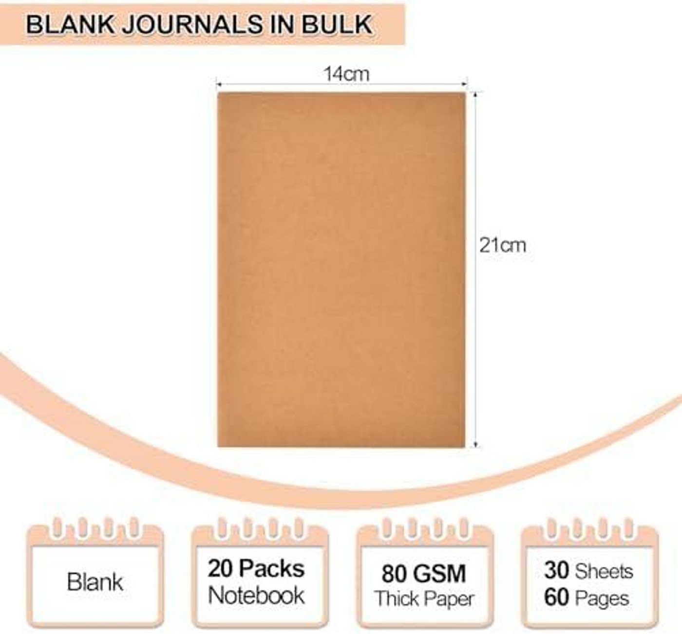 FELIXLEO Notizbuch Hochwertiges Kraft Cover bietet einen stabilen Schutz für Notizen Bild 5