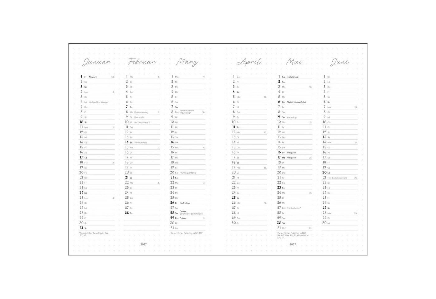HEYE Taschenkalender Romance Book Journal 2027