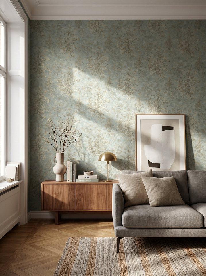 Newroom Vliestapete Jelmira Grau Tapete Vliestapete Blumen, Floral, Blumenranke, strukturiert, Mustertapete Bild 5