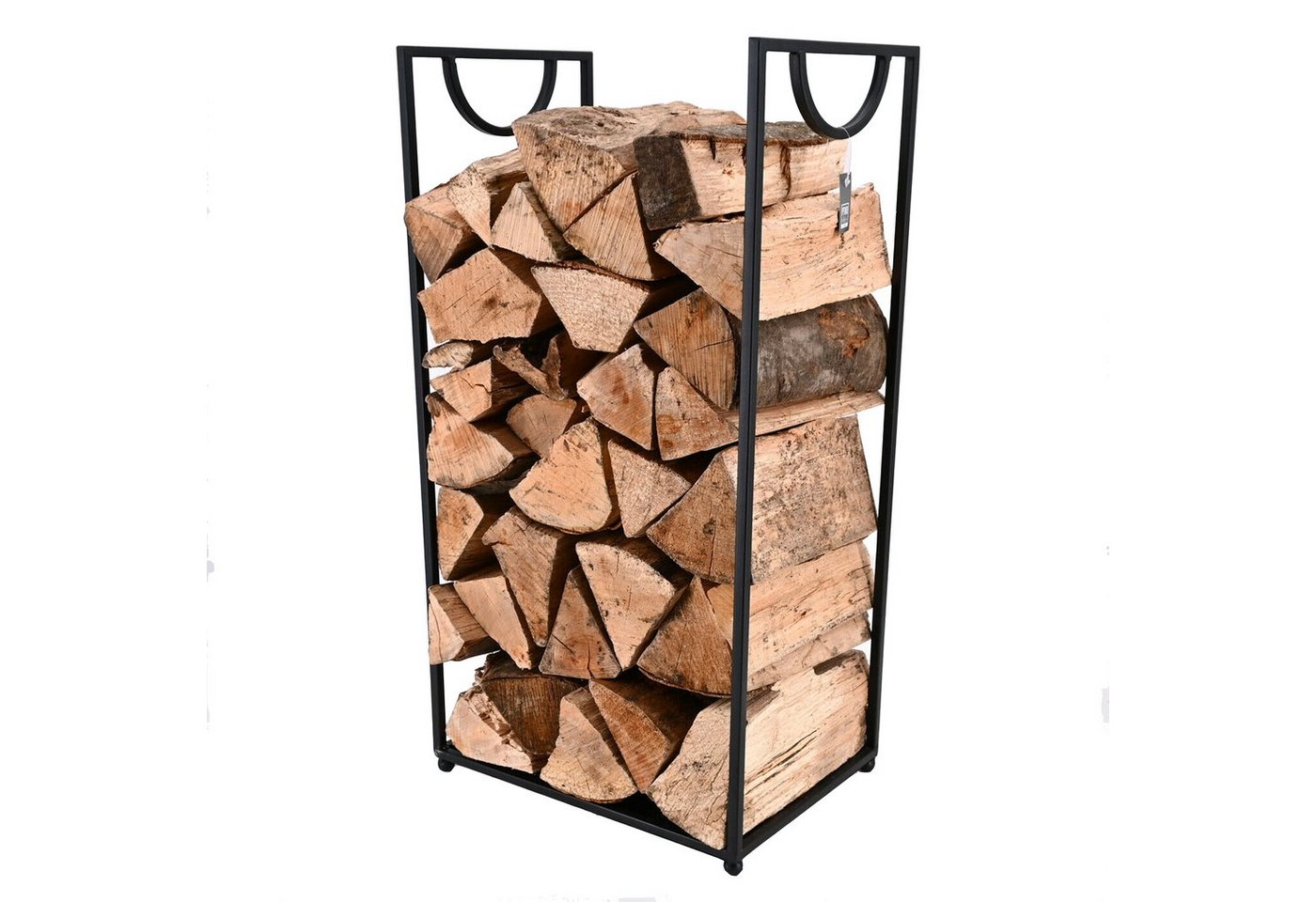 PTMD Kaminholzregal Kaminholzständer PTMD Kamin-Holz-Regal Holzscheitregal Schwarz Metall, BxTxH:35x25x72 cm, ohne Rückwand
