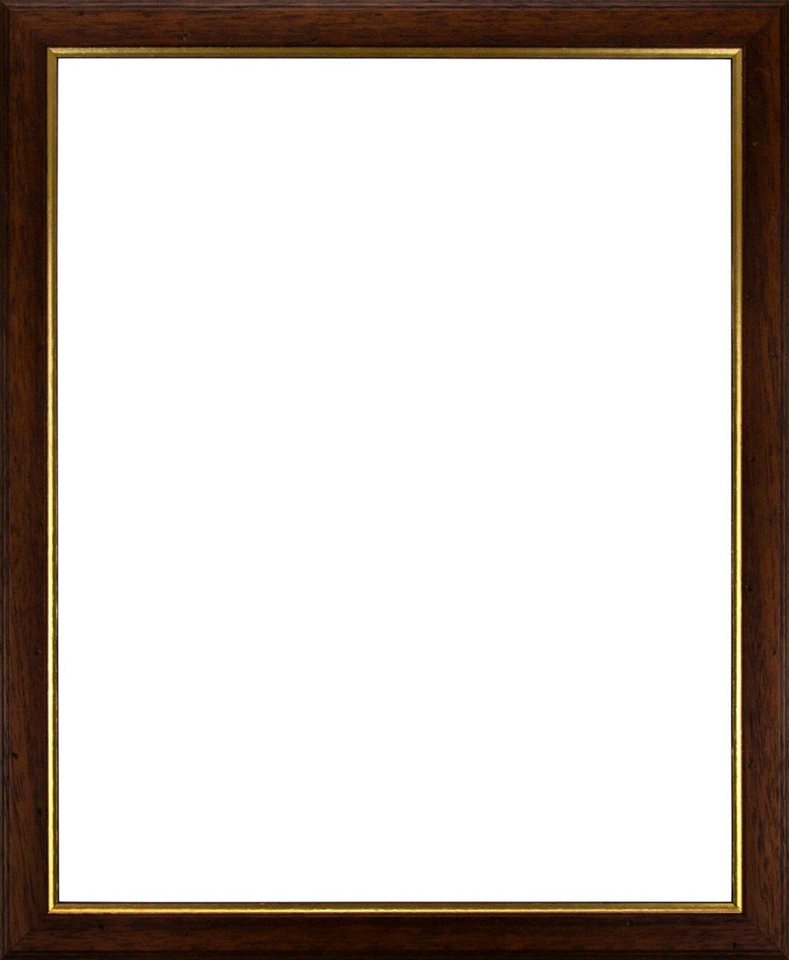 Einzelrahmen Bilderrahmen Cambridge, (1 Stück), 50x70 cm, Nussbaum Gold, Holz