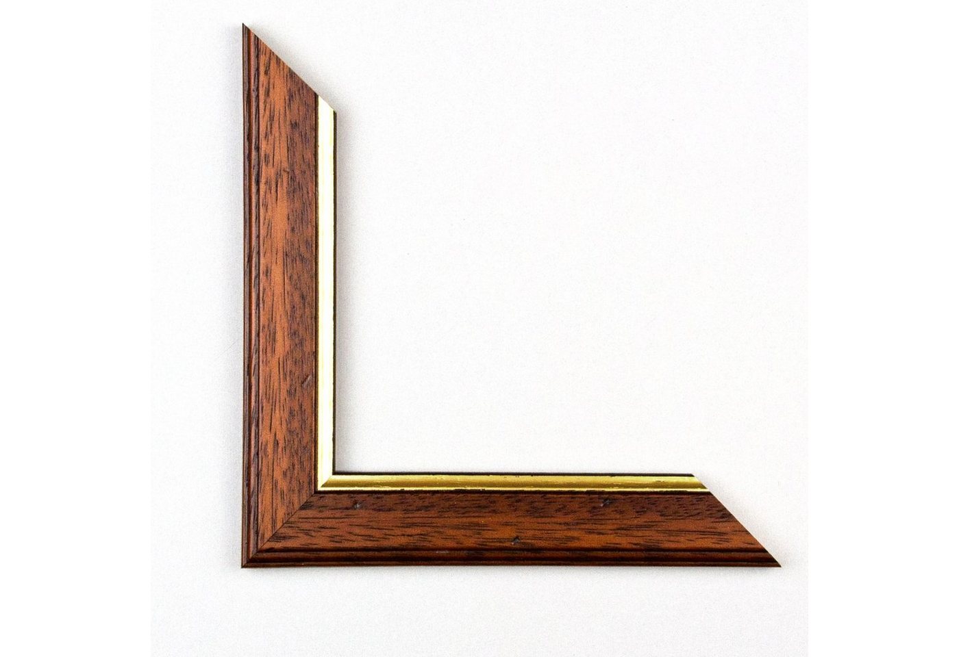 Einzelrahmen Bilderrahmen Cambridge, (1 Stück), 50x70 cm, Nussbaum Gold, Holz Bild 5