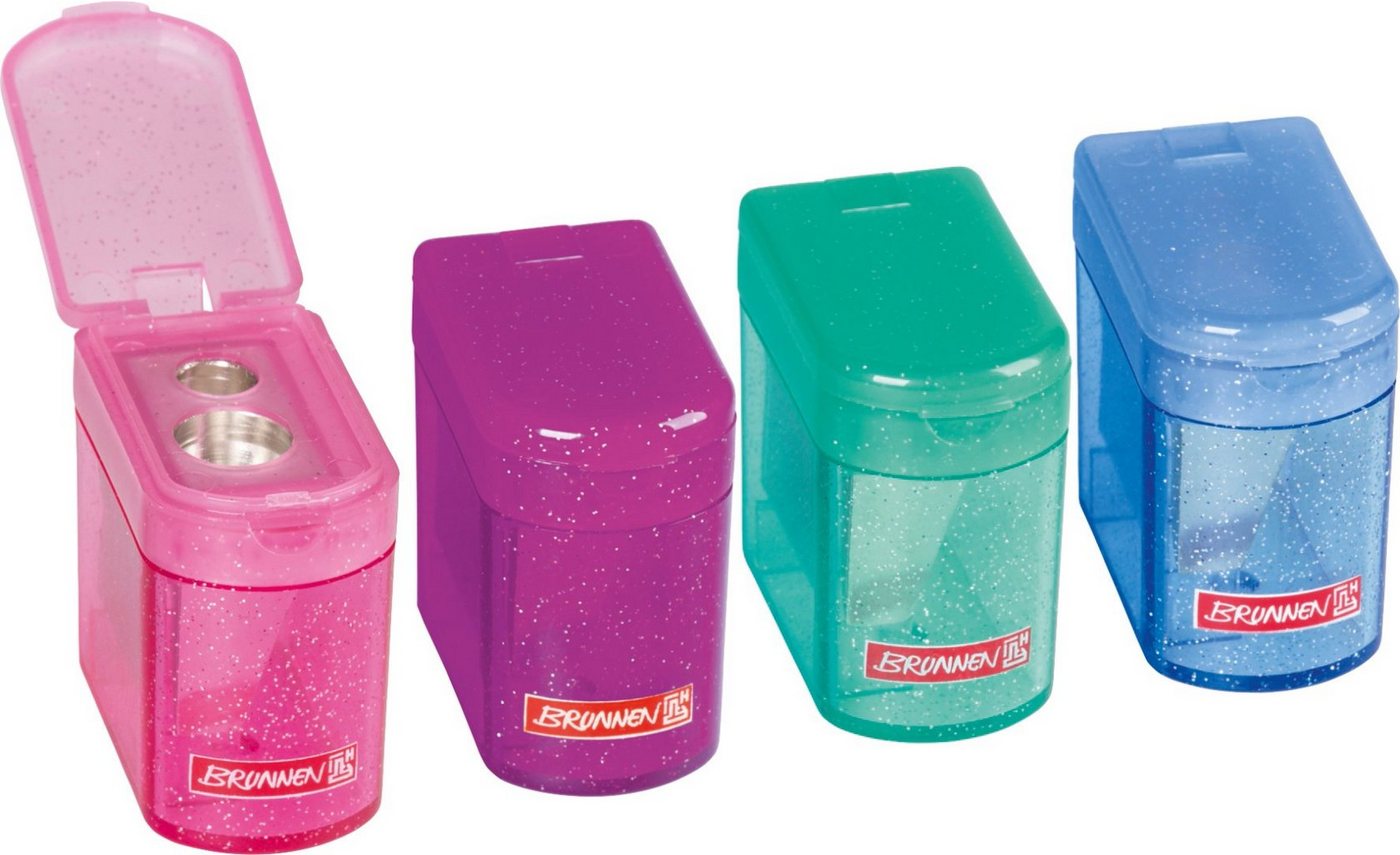 BRUNNEN Anspitzer BRUNNEN 1029848 Dosenspitzer "Klicki Glitter" 4 x 2,5 x 3,7 cm