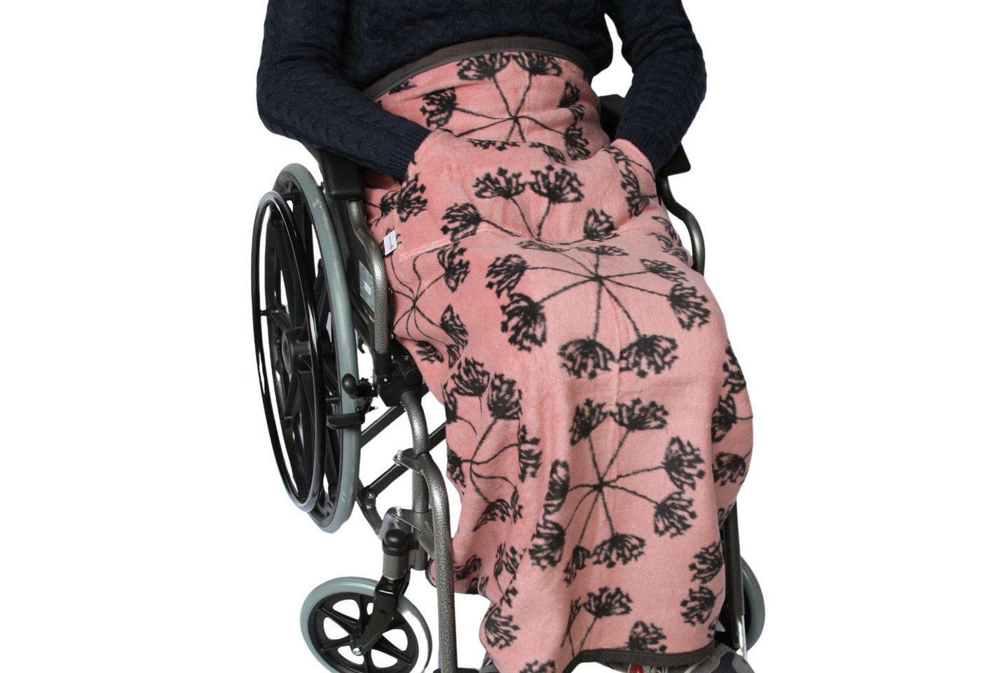 Outdoordecke Rollstuhldecke DECKE für ROLLSTUHL Beindecke Rollstuhlfahrer Kniedecke, Seniori, 2. Rosa - Pusteblume Bild 2