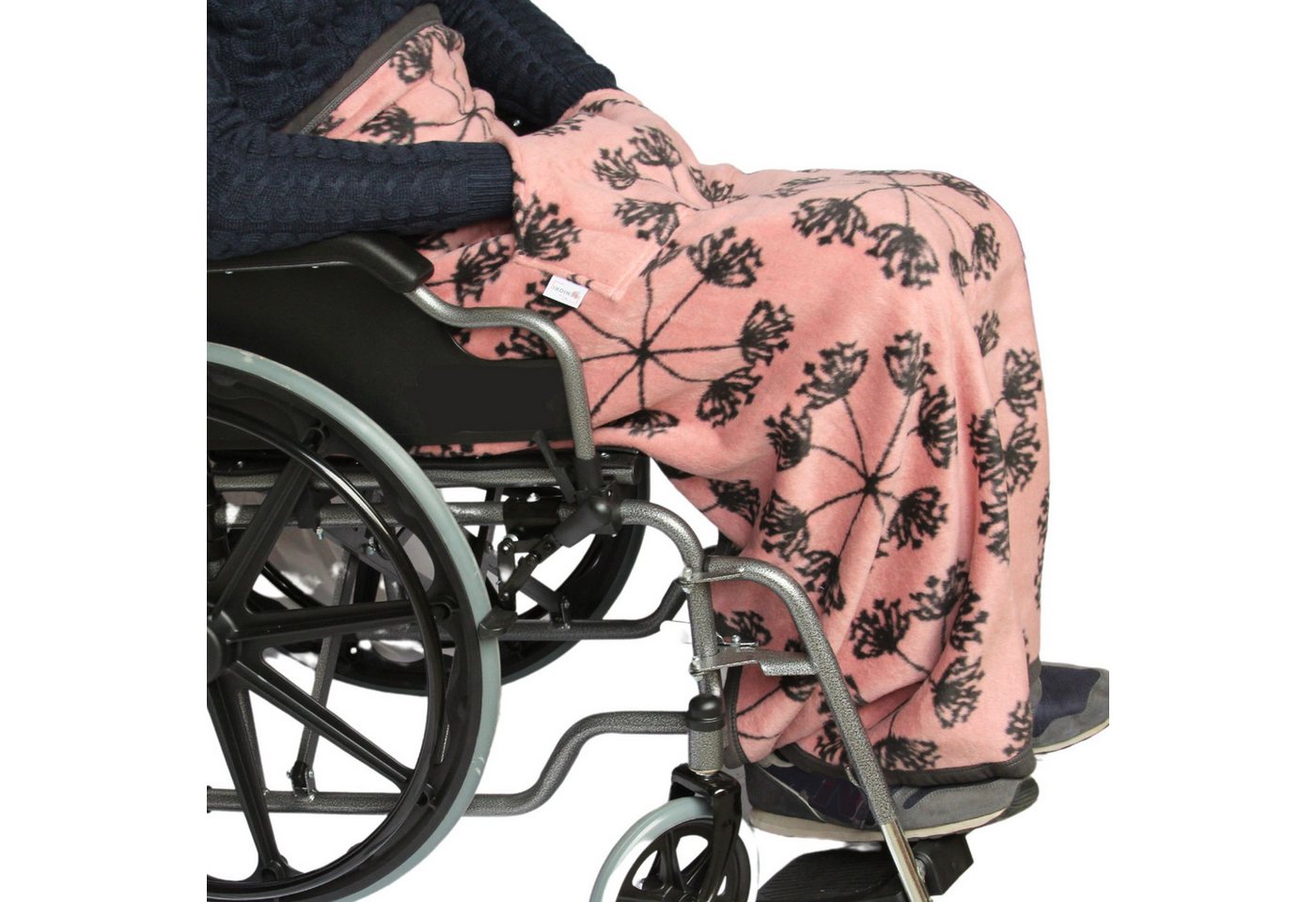 Outdoordecke Rollstuhldecke DECKE für ROLLSTUHL Beindecke Rollstuhlfahrer Kniedecke, Seniori, 2. Rosa - Pusteblume Bild 4