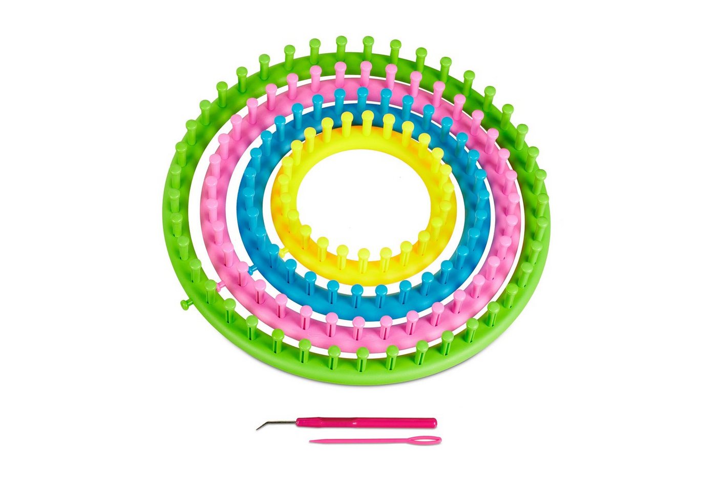 relaxdays Kreativset 6-teiliges Strickring Set, (6-tlg) Bild 3