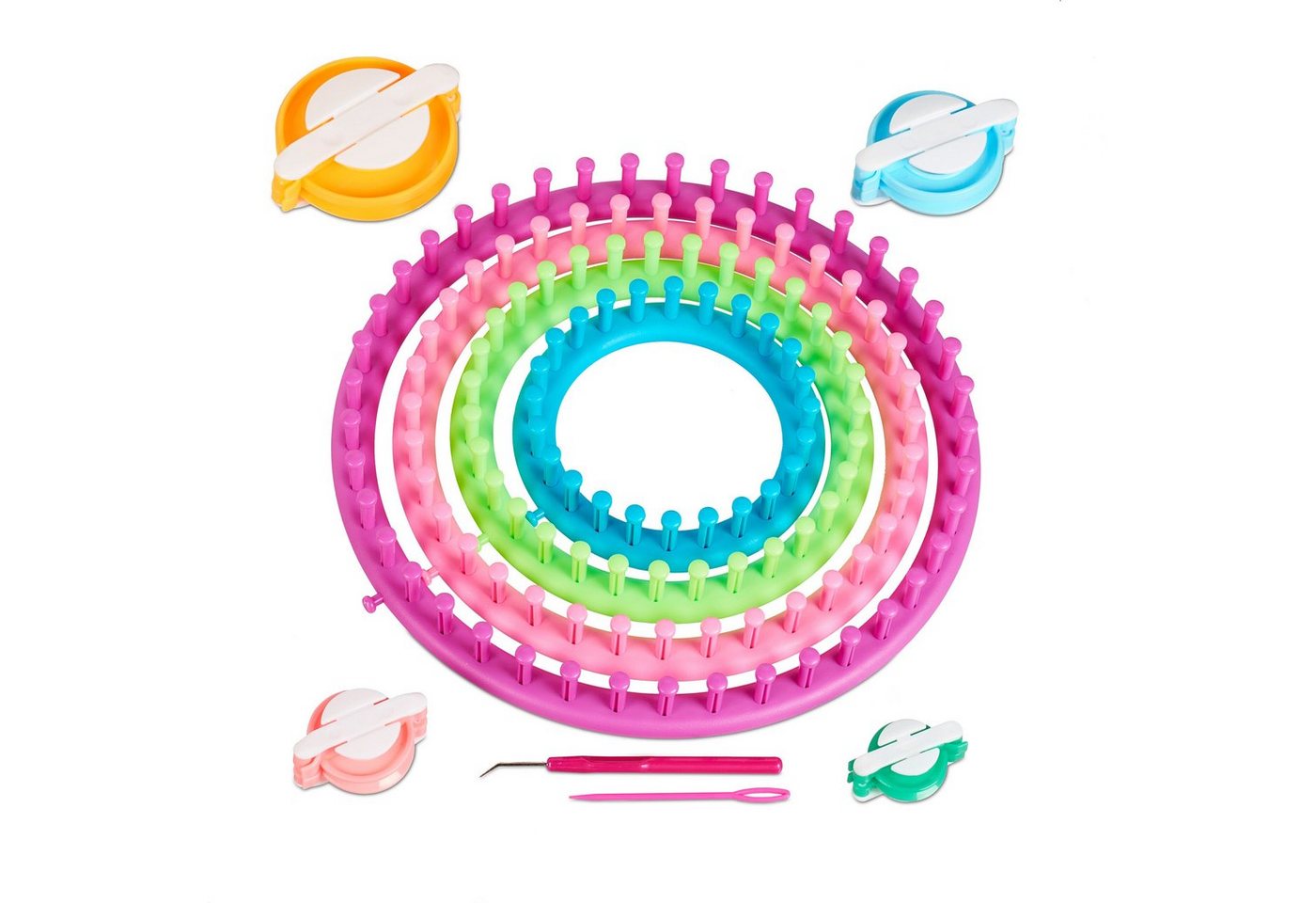 relaxdays Kreativset 10-teiliges Strickring Set, (10-tlg) Bild 2