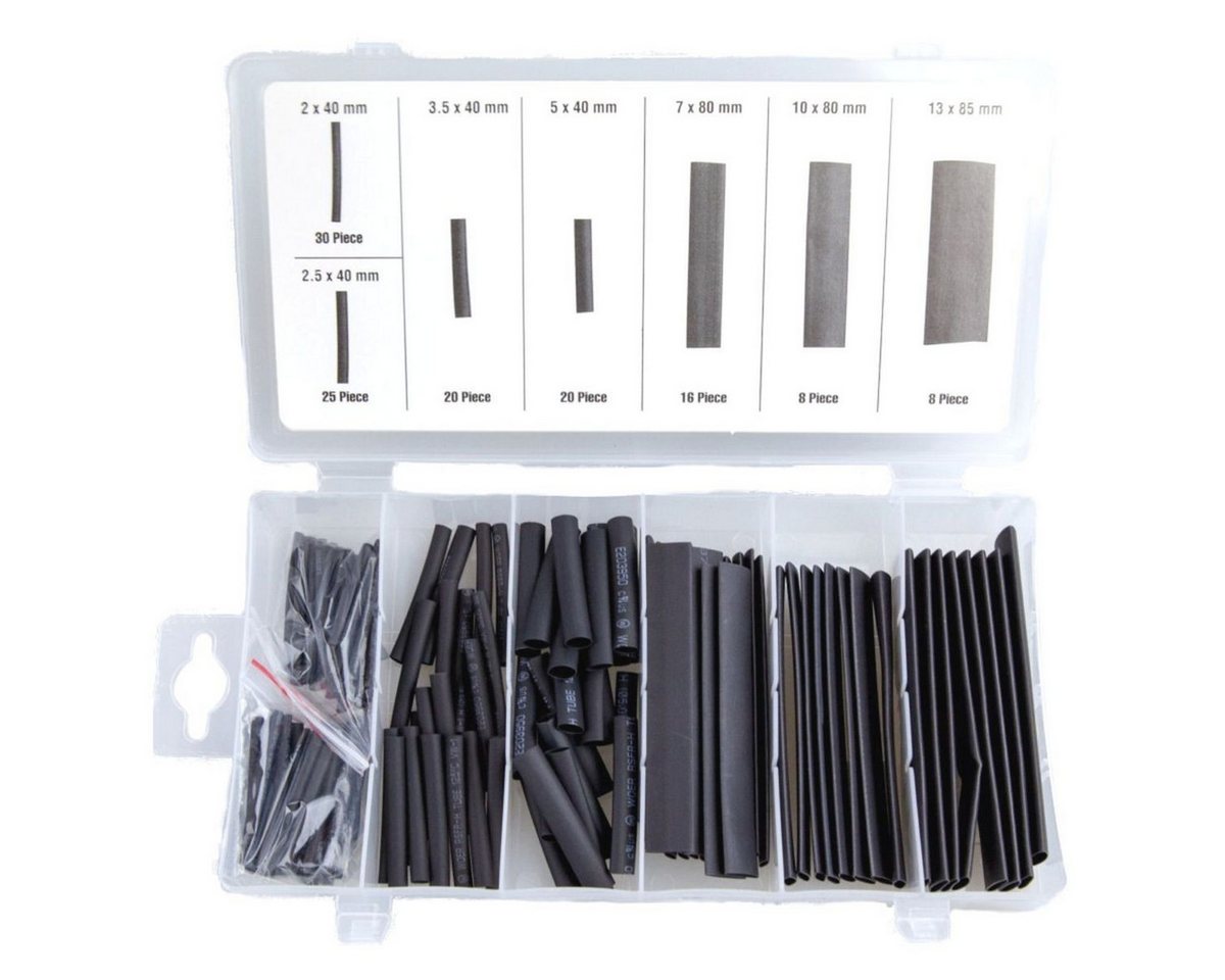 Benson Tools Wärmeschrumpfschlauch Vielseitiges Schrumpfschlauch-Set in Sortimentsbox 600V 125 °C, 127-tlg., Kompakt und organisiert Bild 2