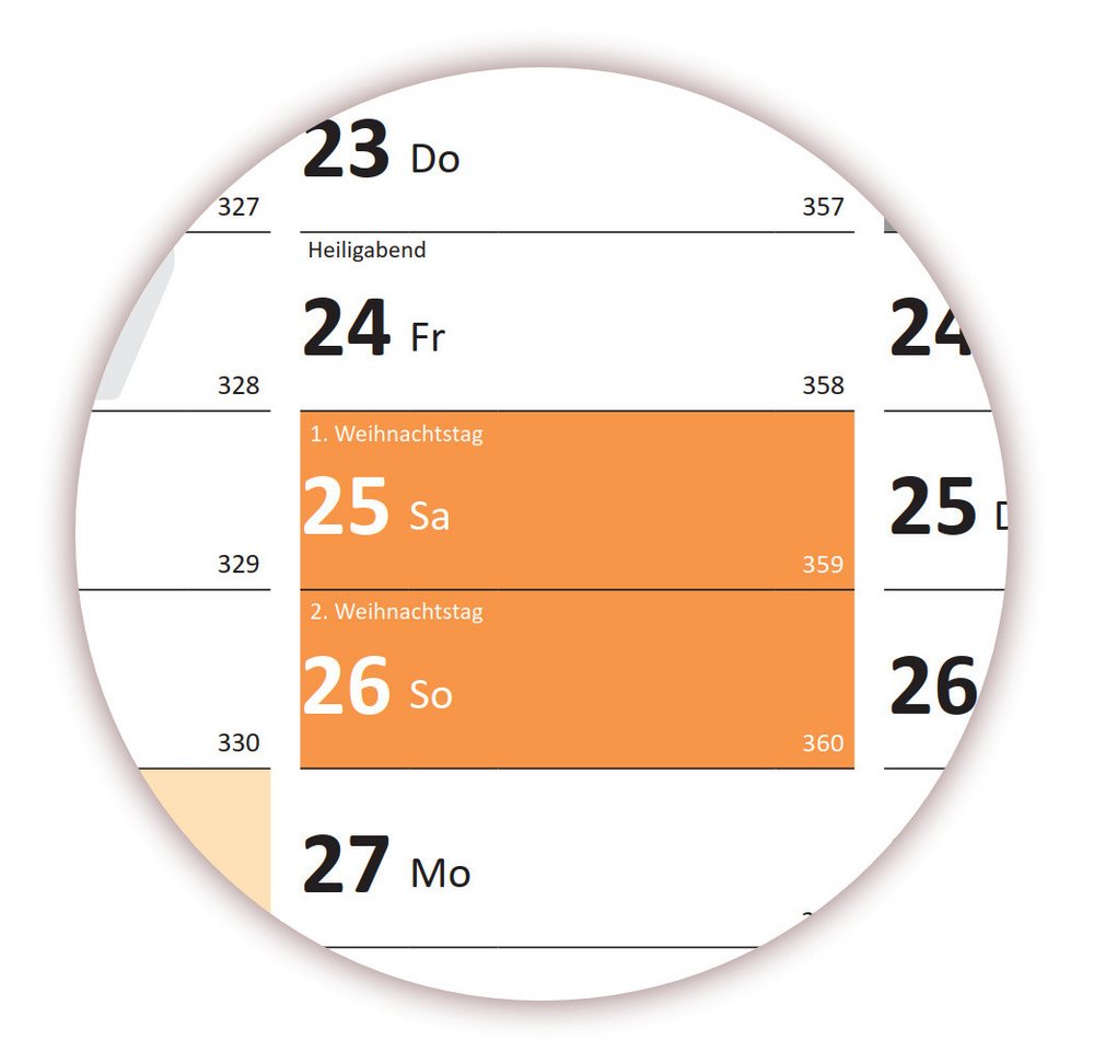 LYSCO Wandkalender Rainbow Premium Classic2 Wandplaner 2027 (gerollt), erhältlich in den Formaten DIN A2, DIN A1 und DIN A0, Rainbow Kalender Terminkalender Bürokalender Jahreskalender Bild 3