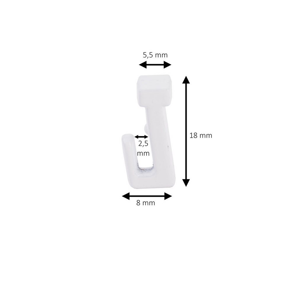 SOFT-RAIL Seilhaken Gleithaken für Perlonseile mit einer Schlaufe, für Galerieschienen & Bilderschienen, (Set, 5-St), Zubehör Bild 3