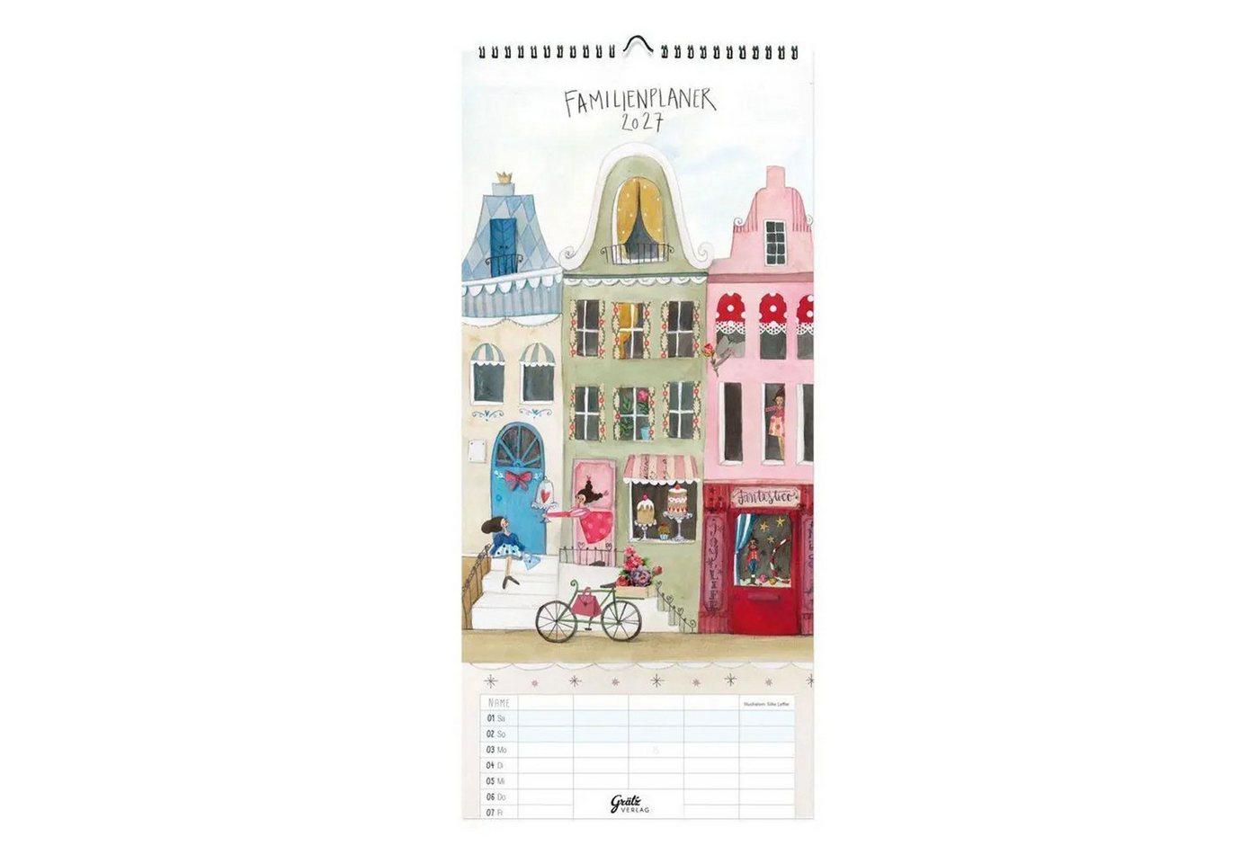 Grätz Verlag Wandkalender Familienplaner Häuser 2027