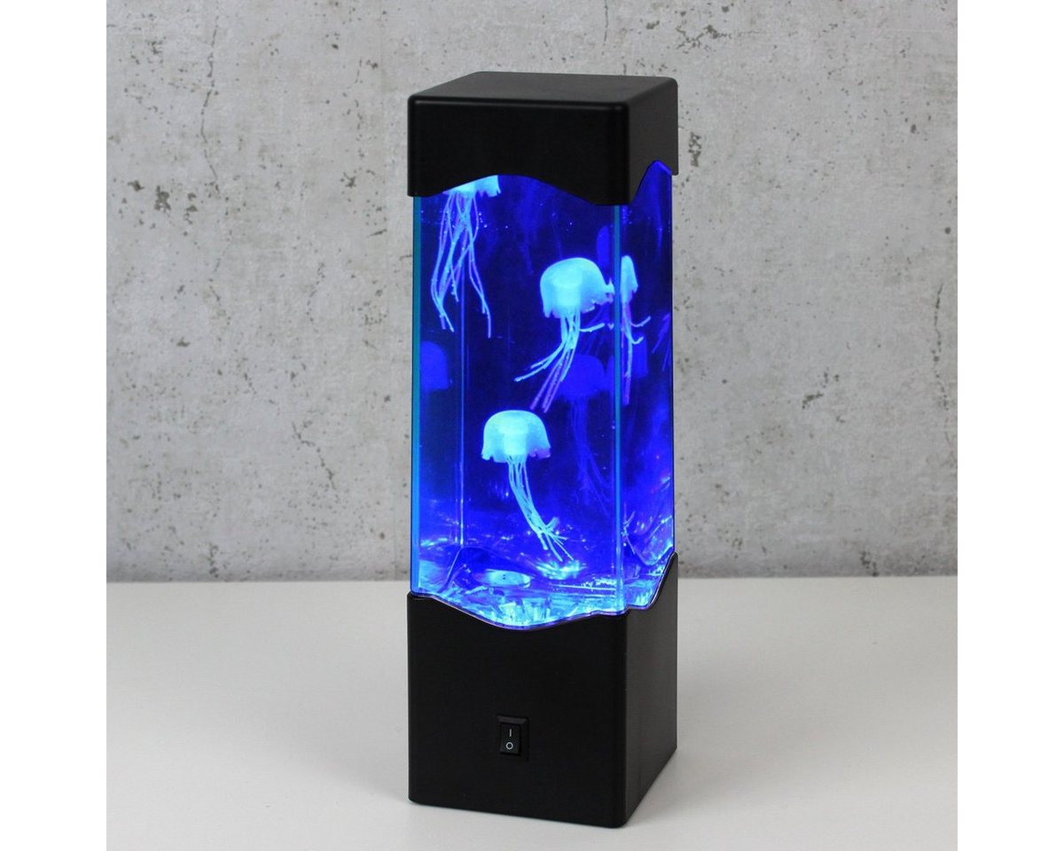 SATISFIRE LED Dekolicht Jellyfish Lampe Aquarium 3 schwebende Quallen Dekoleuchte USB blau, LED Classic, blau