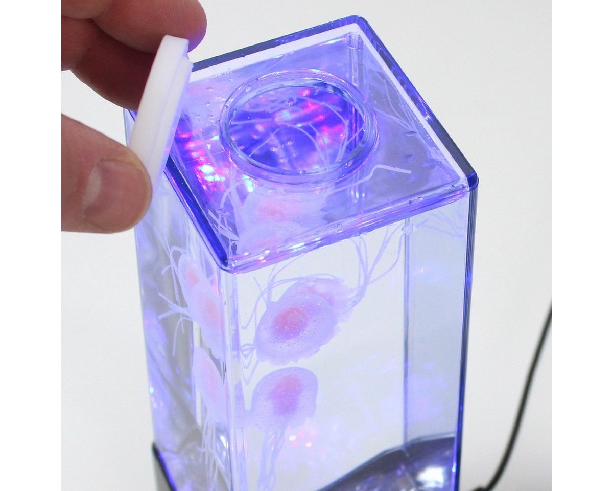 SATISFIRE LED Dekolicht Jellyfish Lampe Aquarium 3 schwebende Quallen Dekoleuchte USB blau, LED Classic, blau Bild 3