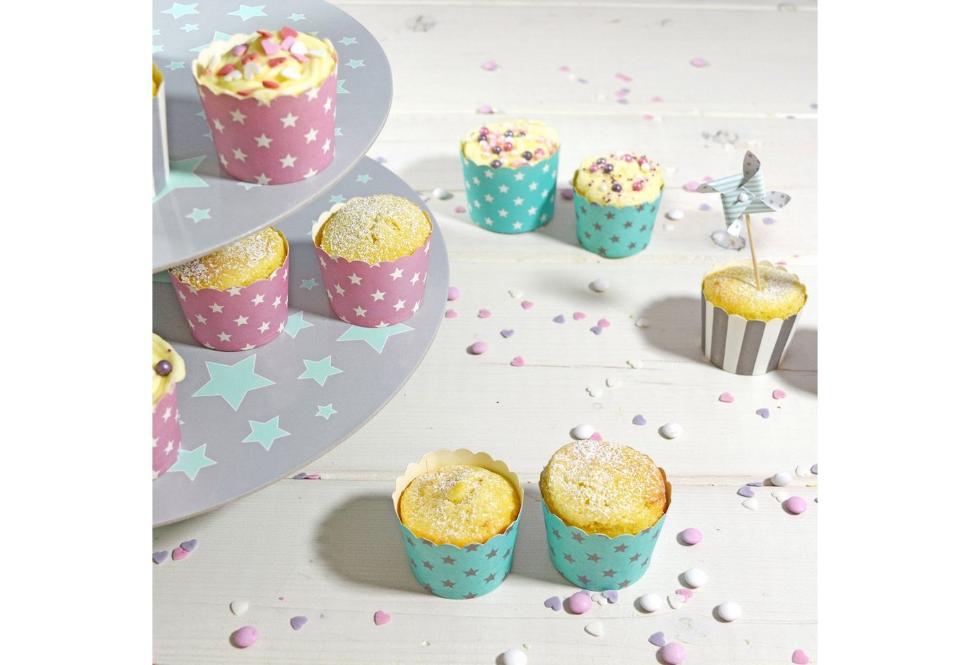 Frau WUNDERVoll Muffinform Muffin Backformen, klein Durchmesser 5 cm, türkis, (100-tlg) Bild 5
