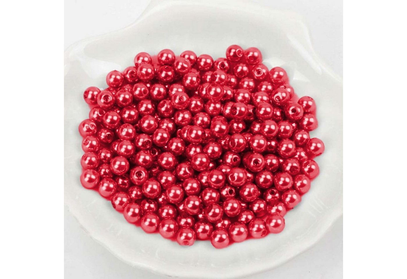 Kopper-24 Bastelperlen Wachsperlen ca. 600 Stück, 4mm, Rot