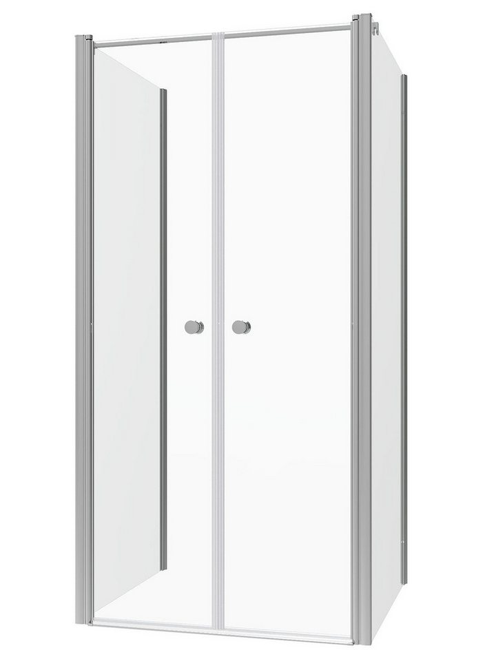 AQUABATOS Eckdusche Duschkabine Eckeinstieg U Kabine Eckdusche Pendeltür Schwingtür, BxT: 85x75 cm, 6 mm Einscheibensicherheitsglas mit Nanobeschichtung, barrierefrei einbaubar,Hebe-Senk-Mechanismus,Sicherheitsglas Bild 5