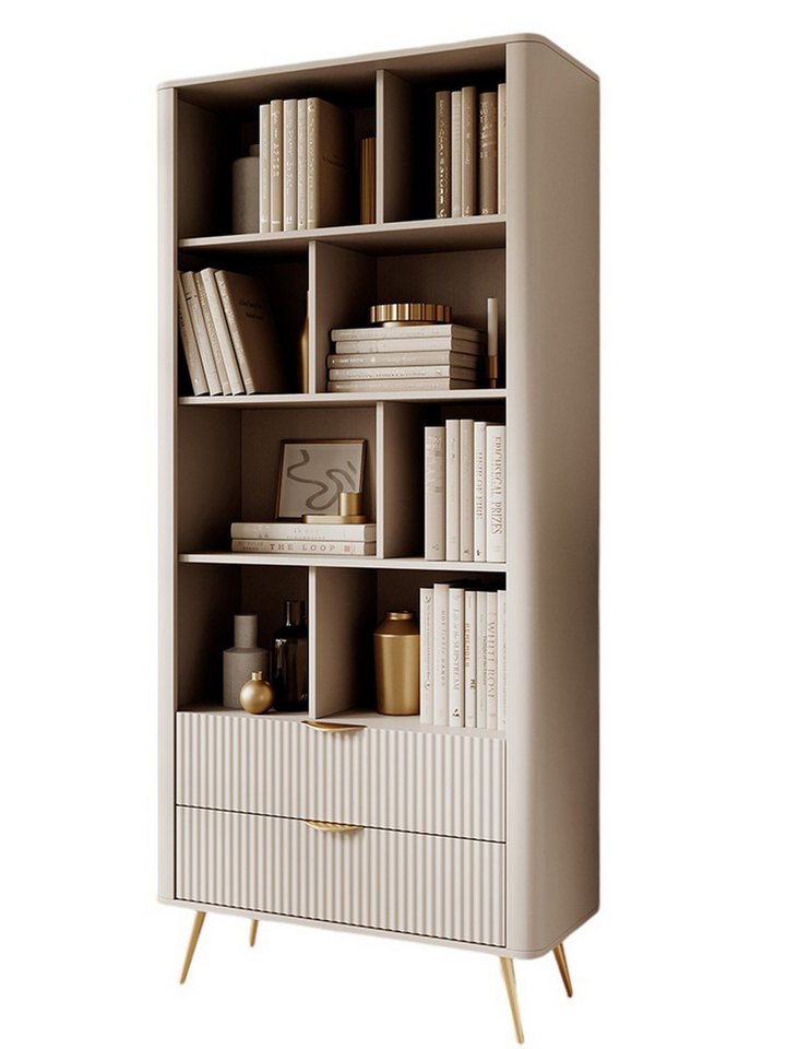 Compleo Bücherregal mit 2 Schubladen auf hohen Beinen BELLO, Glamour-Stil Bild 3