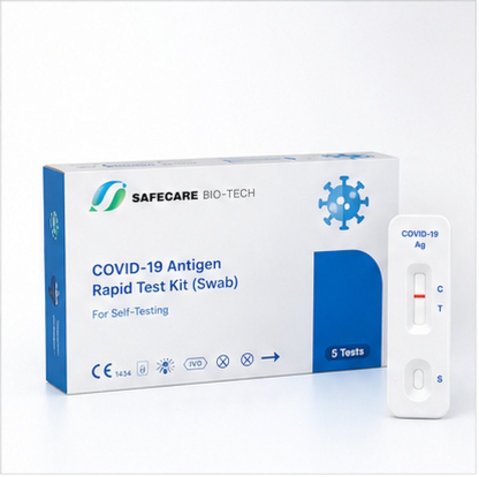 Safecare Bio-Tech Influenza-Schnelltest Corona Schnelltest Covid, MHD 2026, erkennt XEC und MC.13.2, 1 Messparameter, 10-tlg., Hohe Präzision, EU-konform, langlebig & zertifizierte Sicherheit Bild 2