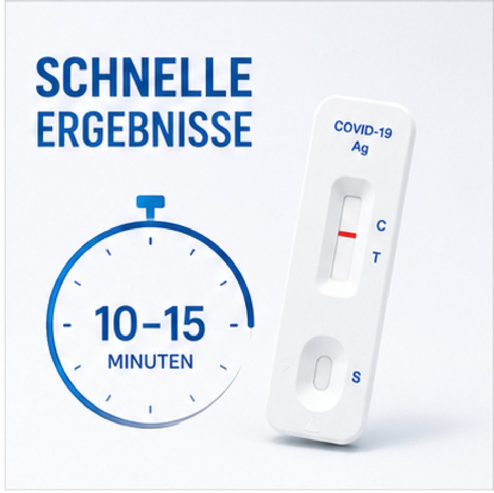 Safecare Bio-Tech Influenza-Schnelltest Corona Schnelltest Covid, MHD 2026, erkennt XEC und MC.13.2, 1 Messparameter, 10-tlg., Hohe Präzision, EU-konform, langlebig & zertifizierte Sicherheit Bild 5