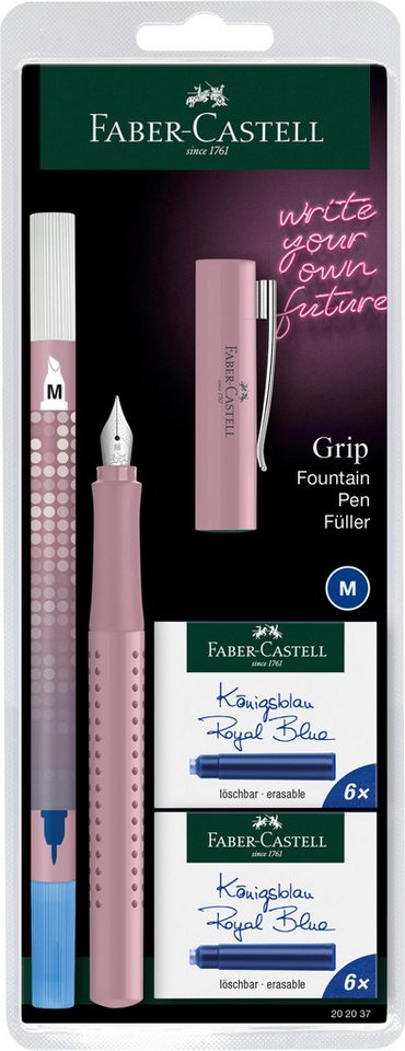 Faber-Castell Füller Faber Castell Füller Grip 2010 rose shadows Feder M Tinte+TL