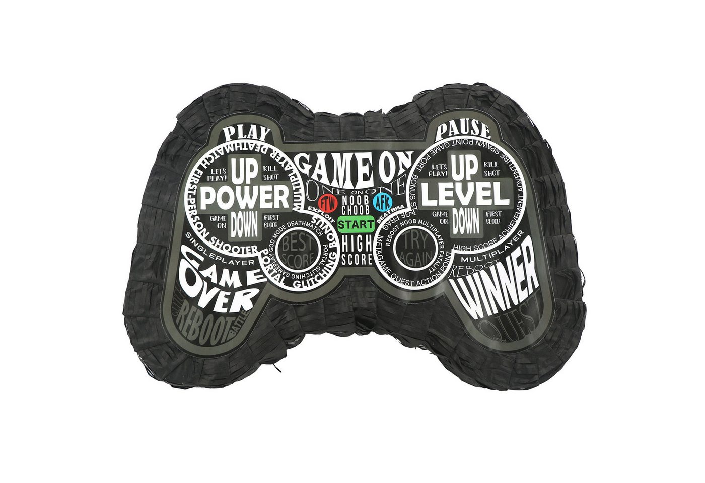 Funny Fashion Pinata Pinata 'Game Controller' Schwarz, 28.8x7.5x42.8cm