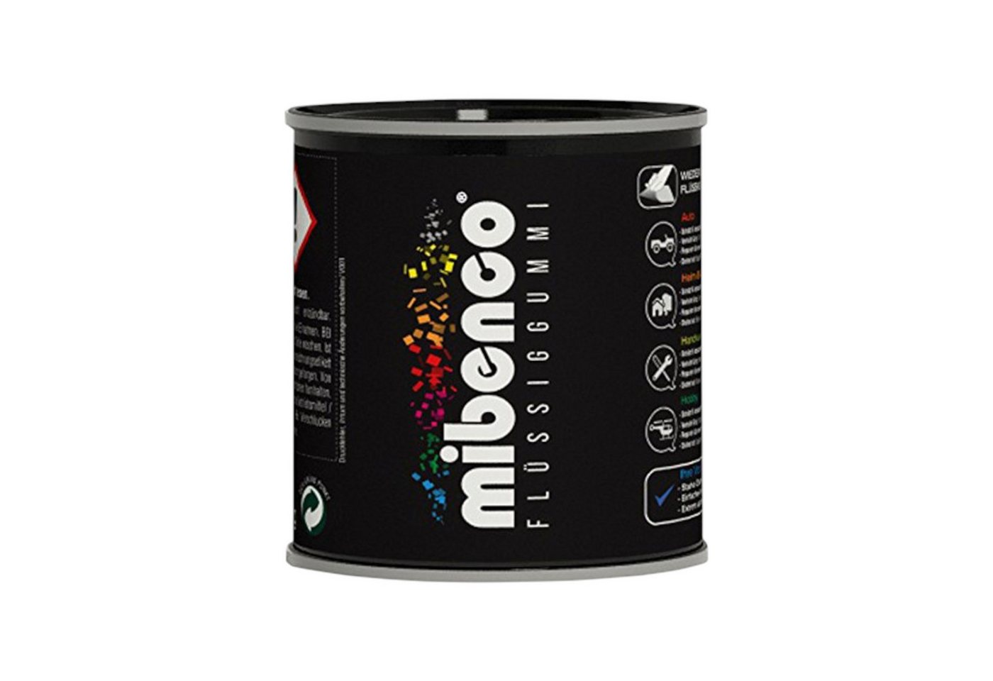mibenco Lack mibenco Flüssiggummi Pur Schwarz Matt 175g – Schutz & Isolation