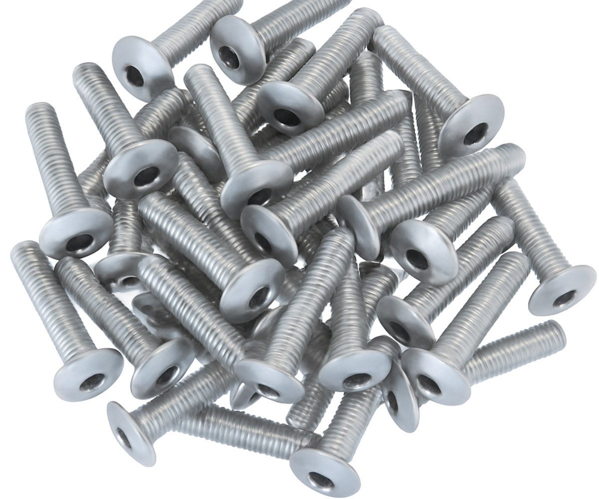 Systafex® Doppelstabmattenzaun 100x Zaunbauschrauben M8x40 Edelstahl V2A für Doppelstabmattenzaun, ähnlich ISO 7380 Bild 2