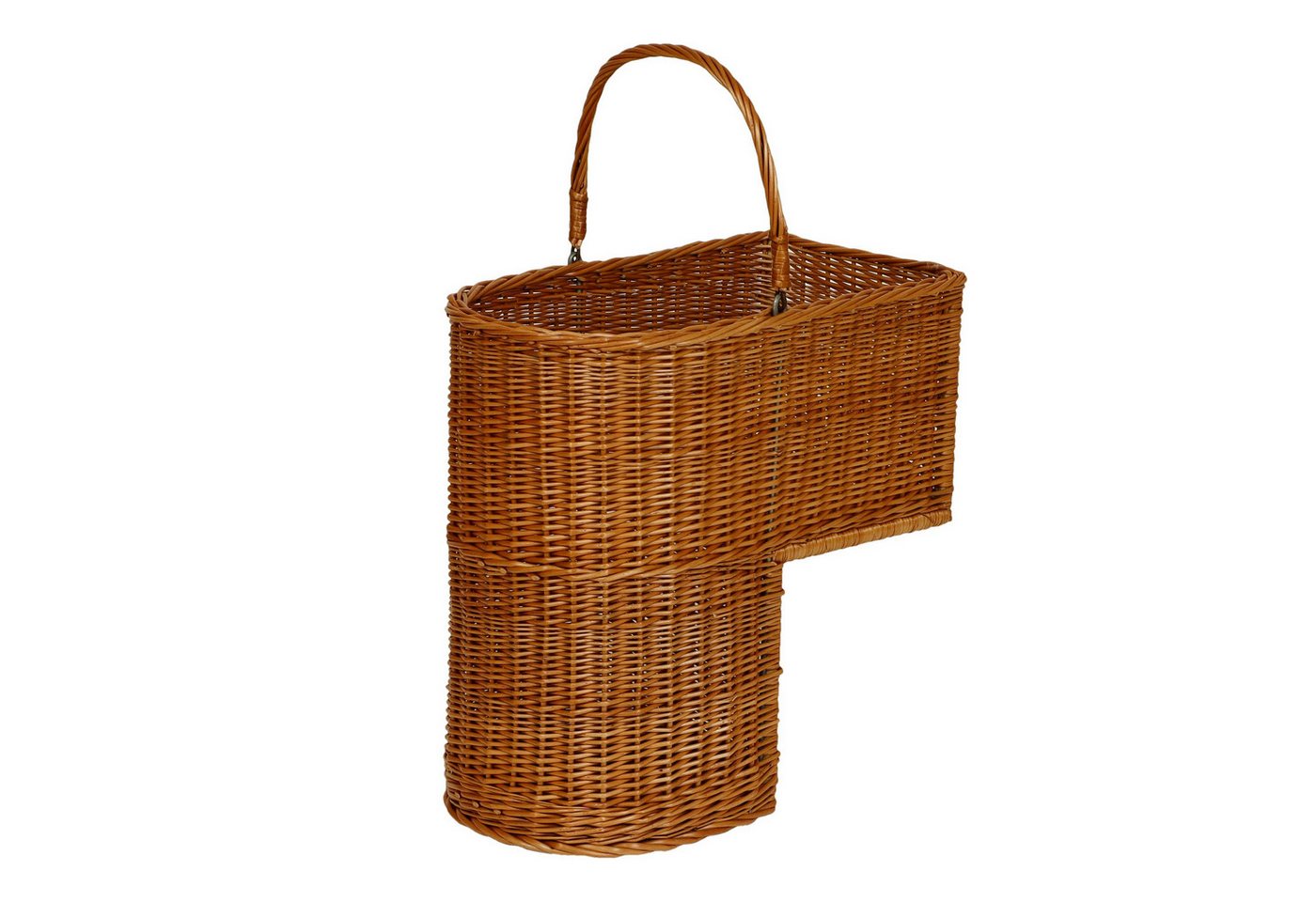 Lycce Treppenkorb Treppenkorb Stufenkorb mit Griff Weide natur 20 l