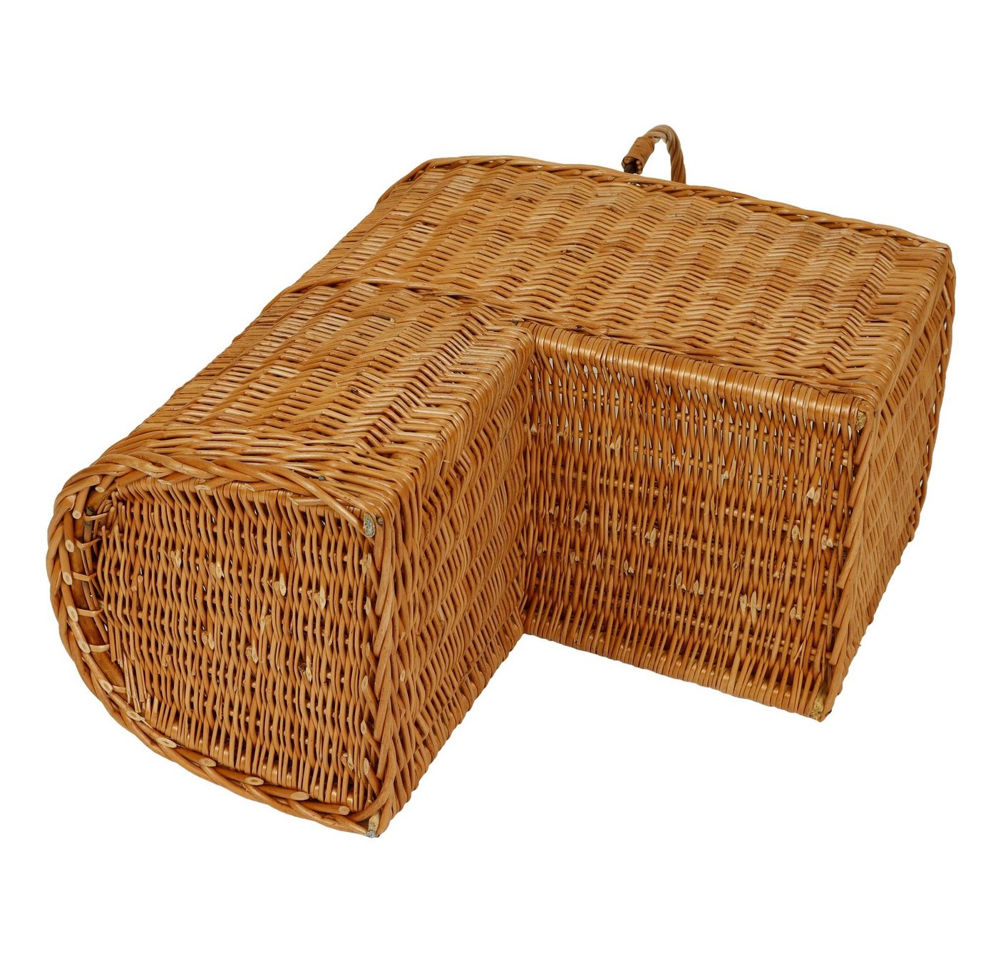 Lycce Treppenkorb Treppenkorb Stufenkorb mit Griff Weide natur 20 l Bild 2