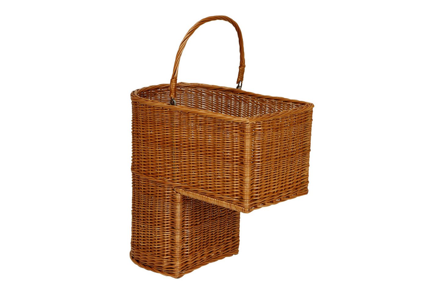 Lycce Treppenkorb Treppenkorb Stufenkorb mit Griff Weide natur 20 l Bild 4