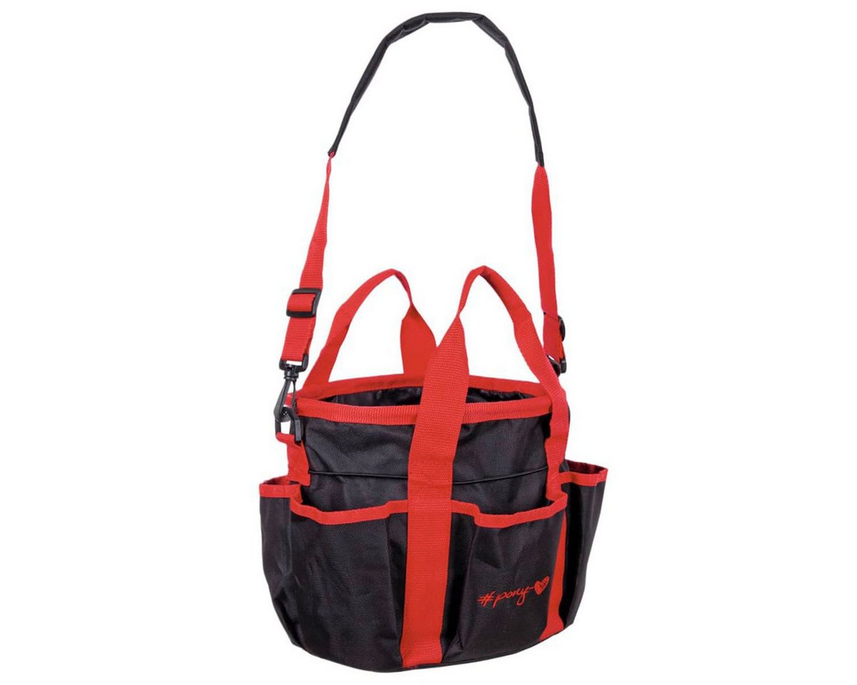 USG Putztasche Putztasche USG schwarz rot 6 Seitentaschen Ø 25x24 cm wasserabweisend, mit abnehmbaren Trageriemen