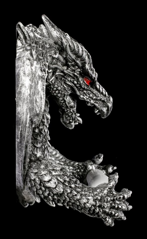 Figuren Shop GmbH Toilettenpapierhalter Toilettenpapierhalter - Obsidian Drache - Gothic Deko Bild 5