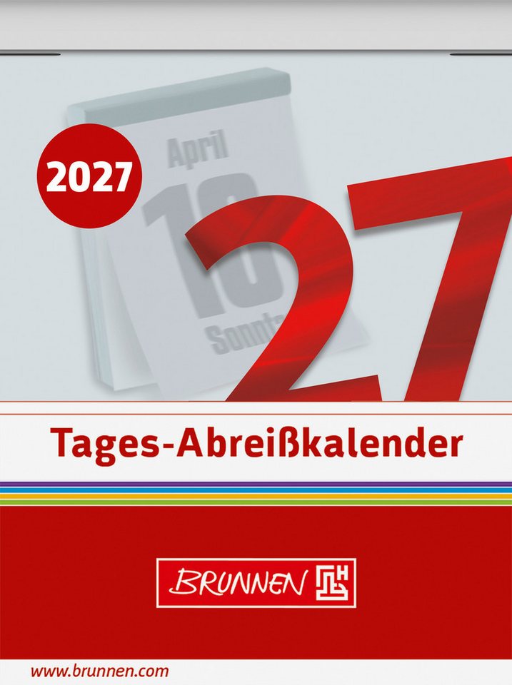 BRUNNEN Wandkalender 2027 BRUNNEN Tagesabreißkalender 53,6x71mm Nr.2
