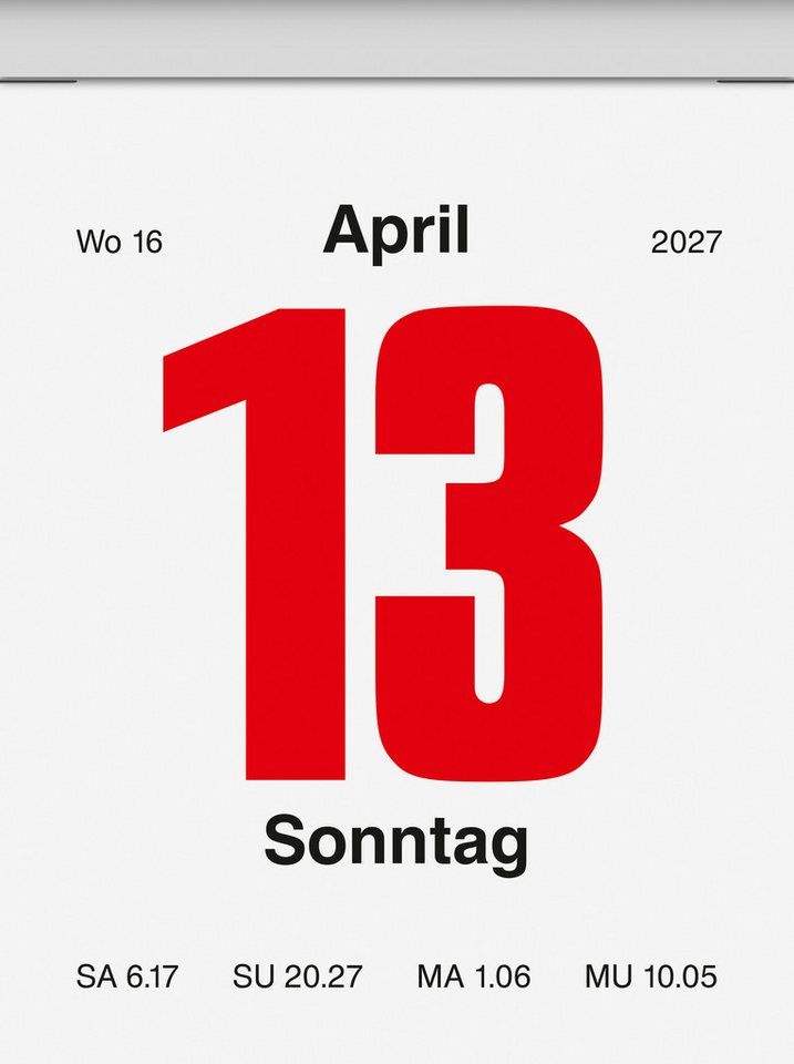BRUNNEN Wandkalender 2027 BRUNNEN Tagesabreißkalender 53,6x71mm Nr.2 Bild 3