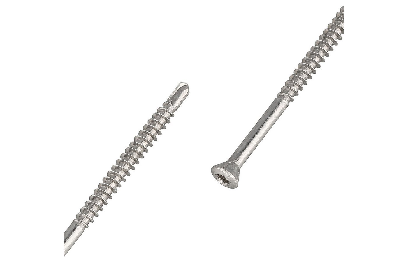 SCREWREBEL Terrassenschraube Dielenschrauben mit Innensechsrund Edelstahl A2 – TX10 – Teilgewinde, Bohrspitze – 60° Zierkopf – 200 Stück Bild 2