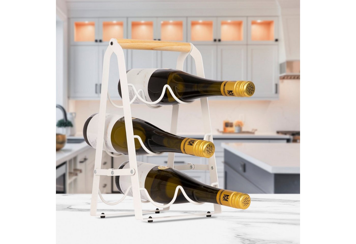 ONVAYA Weinregal Weinregal aus Metall, Weinständer schmal, Flaschenregal Bild 2