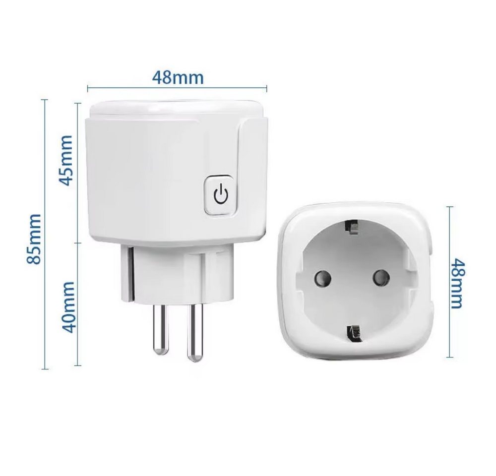 Tuya WLAN-Steckdose 2er-Pack Intelligente WLAN-Steckdose (20A) Bluetooth Dual-Mode, max. 4600 W, Hohe Netzwerksicherheit, schnelle Erstverbindung Bild 4
