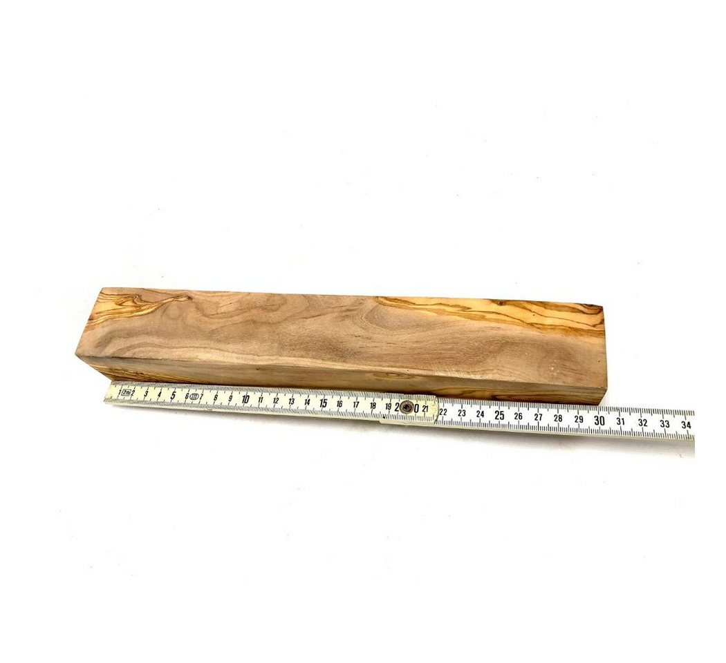 Olivenholz-erleben Kantholz Drechselholz / Kantel Rohling ca. 5 x 5 x 30 cm, (1-tlg), Echtes Olivenholz mit ausdrucksvoller Maserung Bild 3