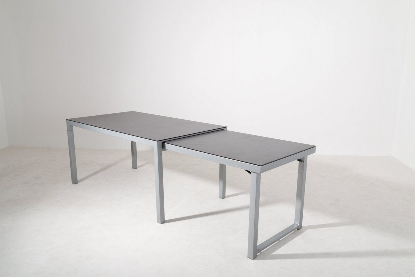 Gardissimo Gartentisch "Faro Silber", 160/260 x 90 cm mit Keramik Tischplatte (Spar-Set, 1 Tisch), ausziehbar, Keramikplatte, wetterfest Bild 5