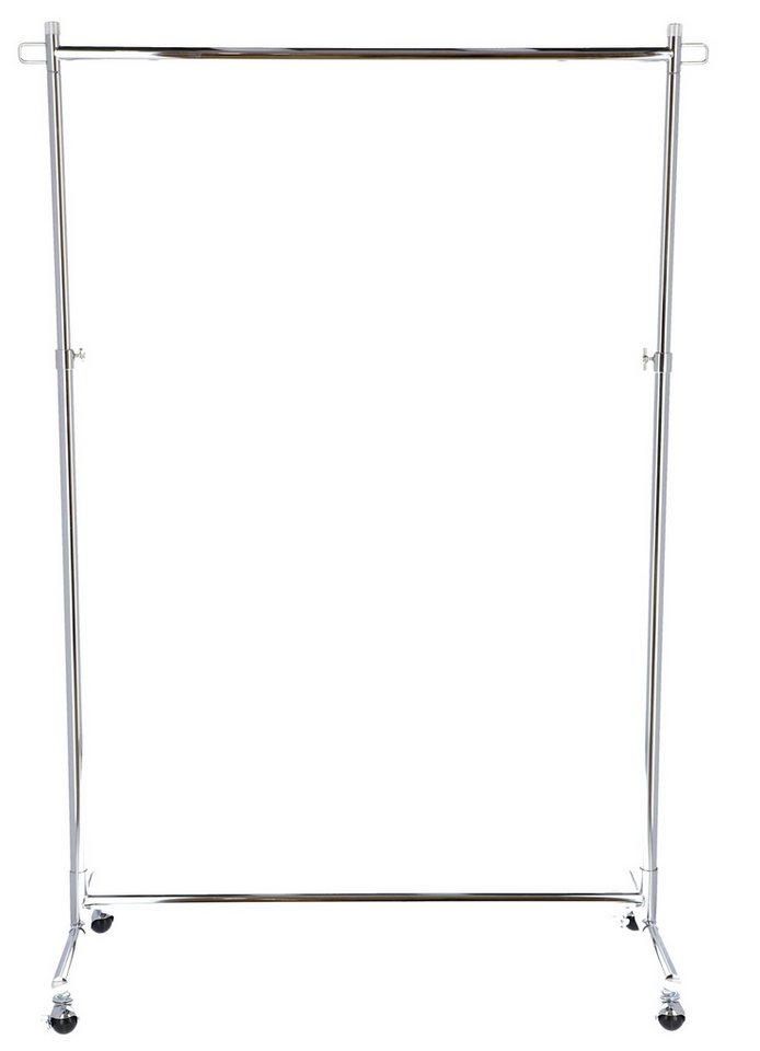 jankurtz Garderobe Boston aus Metall, Silber, Höhenverstellbar von 108 bis 184 cm Bild 2
